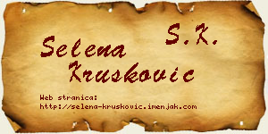 Selena Krušković vizit kartica